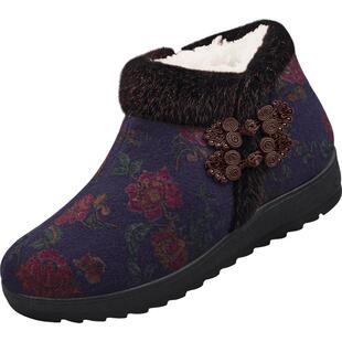 老北京棉鞋女冬加绒新款正牌老太太保暖老年奶奶东北羊毛老人布鞋