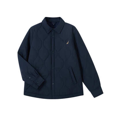 NAUTICA/诺帝卡童装 男童女童棉服衬衫长袖薄款翻领儿童排骨夹克