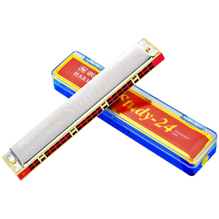 正品铃木口琴24孔复音C调男女入门初学者学生儿童专业演奏级口琴