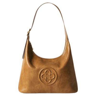 CASSILE卡思乐女包小号腋下hobo包复古植鞣真牛皮单肩斜挎托特包