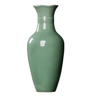青瓷花瓶创意家居装饰品摆件莲花供奉花瓶插花器台面水培花插花瓶