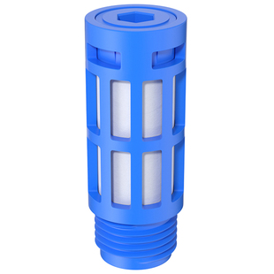 电磁阀铜消声器BSL-M5/1/2/3/4分长头平头塑料可调消音器气动接头