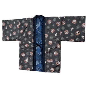 出口日单男装双面穿日式和风半天羽织家居外套薄棉罩衫保暖半缠