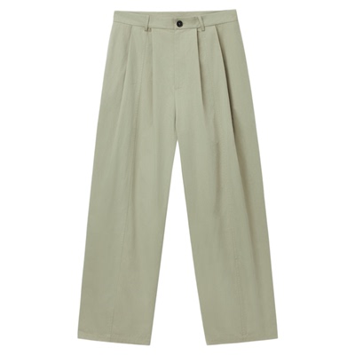 UNICAHOMME/自然棉质男士裤子立体宽松廓形感休闲裤男