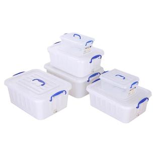 白色床底收纳箱扁平整理箱衣服玩具滑轮手提收纳盒塑料餐具储物箱