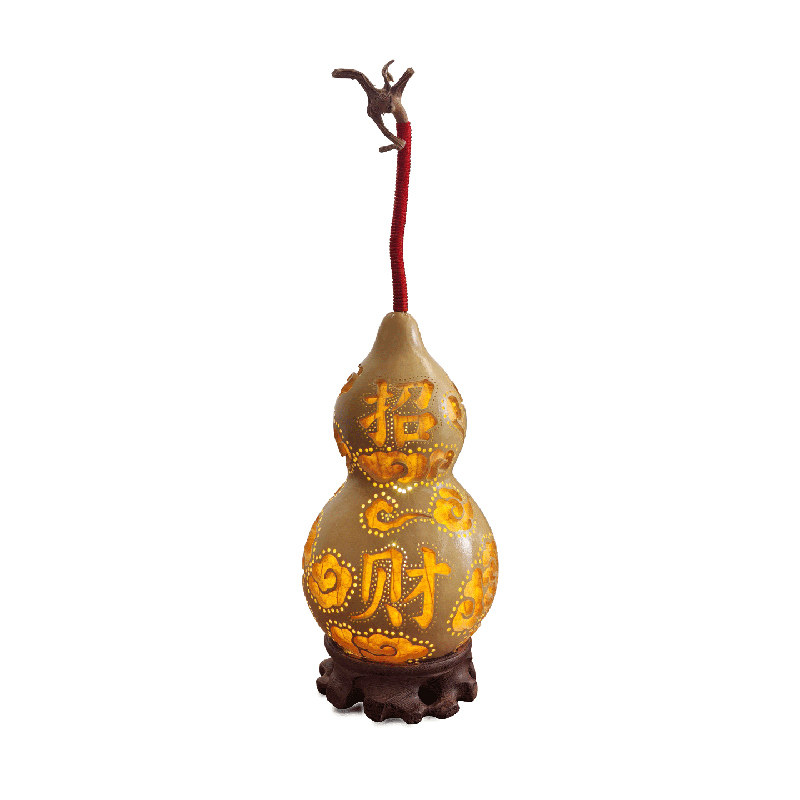 天然葫芦雕刻艺术台灯卧室茶室