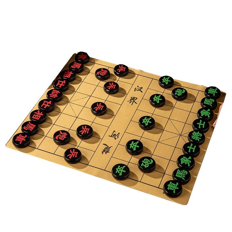 中国象棋实木带棋盘黑色木棋子