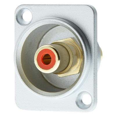 D型音视频AV莲花RCA免焊双通插座