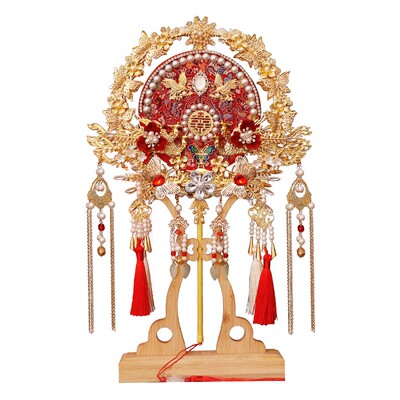 团扇新娘结婚喜扇材料包diy秀禾