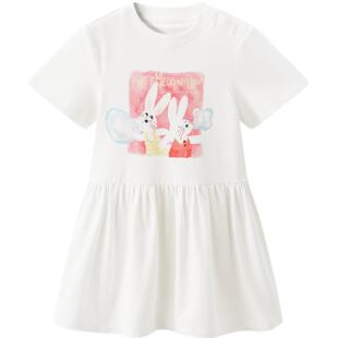 【活力系列】MINIPEACE太平鸟童装女宝宝连衣裙夏季幼童印花裙