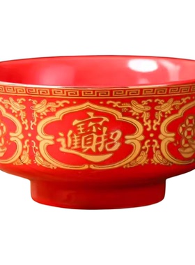 陶瓷莲花供碗家用招财碗八供斋饭碗佛堂礼佛贡碗佛前供奉供水碗