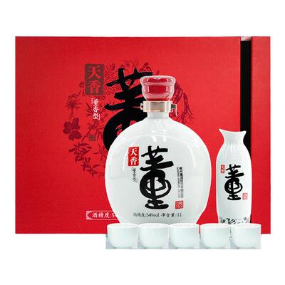 董酒天香礼盒含酒具董香型54度1L