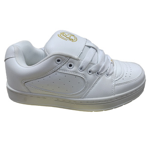 劲极将面包鞋女新一代皮面小白鞋潮流百搭学生复古圆头板鞋厚底