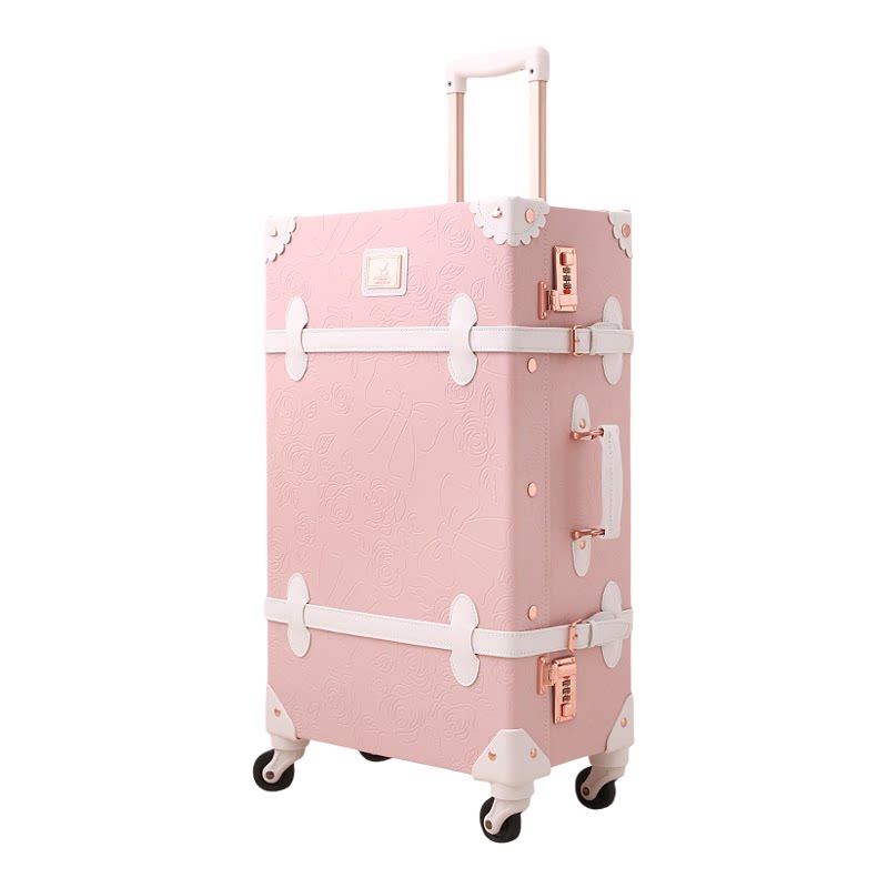 复古小型20寸登机拉杆箱女款