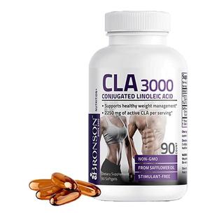 美国进口 Bronson CLA 3000mg共轭亚油酸软胶囊碳糖阻断健身运动