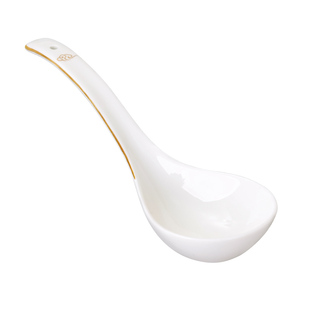 优尊陶瓷小勺子家用2026新款骨瓷轻奢高颜值防烫大勺调羹长柄汤勺