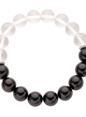 APHAURA黑碧玺白水晶手链