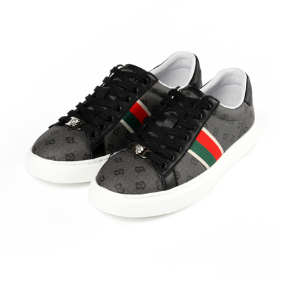 【老花图案】Raidy Boer/雷迪波尔男士撞色织带时尚休闲板鞋2003