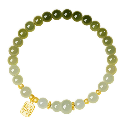 宫里上新天然渐变和田玉手链