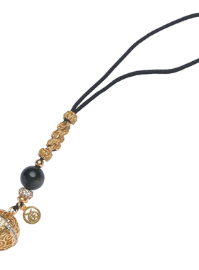 麦玲玲吉庆堂七色闪金彩玄-金曜石挂饰平安纳福转运珠水晶挂件