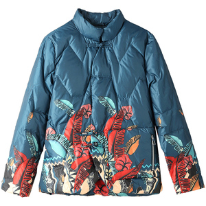 冬日暖阳|国风盘扣羽绒服妈妈女 中老年冬装唐装棉衣短款棉服外套