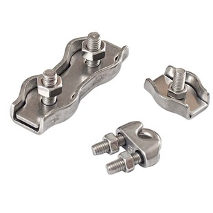 304/316不锈钢夹头钢丝绳卡头U型夹绳扣钢丝锁扣线夹锁头