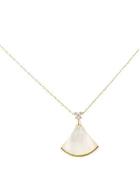 白贝母小裙子项链女高级感锁骨链