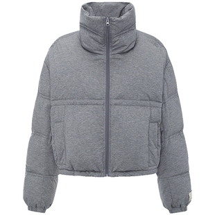 8ON8 拉伸俱乐部 针织短款灰色复古格纹短外套羽绒服设计师品牌