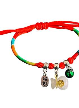 端午节五彩绳手工编织手链