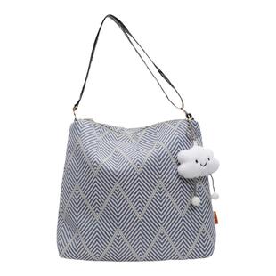 斜挎包女包2025新款大容量帆布包包女上班通勤包侧背包单肩托特包