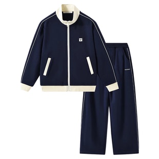 英氏男童套装2026年春季新款儿童中大童休闲洋气男孩运动风两件套