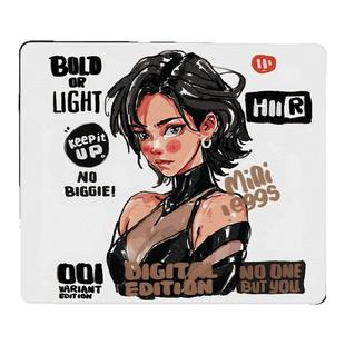 owepowe阿丽塔细面偏滑FPS电竞游戏鼠标垫韩国底胶 CSGO无畏契约