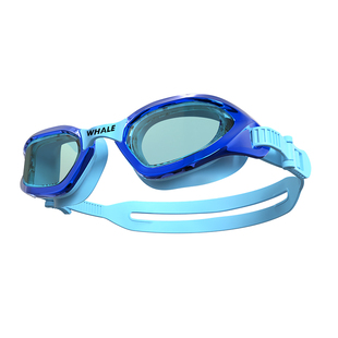 鲸鱼S4儿童泳镜超渗透1888天起雾换新护目专业青少年小框游泳眼镜