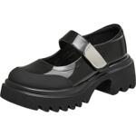 TATA他她半糖厚底玛丽珍鞋女鞋黑色JK单鞋圆头小皮鞋新款WU801CQ4