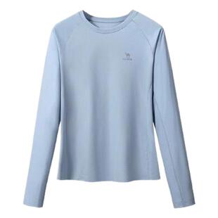 骆驼运动速干长袖T恤女2026夏季新款户外运动轻薄徒步内搭上衣男