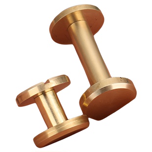 黄铜平面车轮钉 腰带皮带钉螺丝 子母钉账簿钉工字钉 铜胚面10m