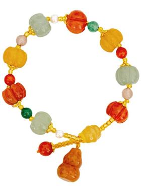 彩色佛珠金丝玉南瓜上岸手串