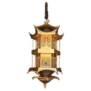 新中式吊灯户外禅意庭院饭店屋檐别墅古建筑灯笼宫廷楼阁茶室过道