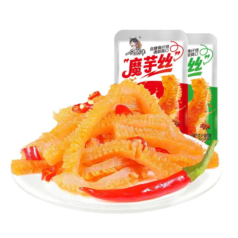 魔芋爽袋装素毛肚馋魔芋丝散装休闲小零食辣条小吃网红零食混合