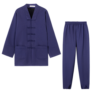 道家三清领道服道袍秋冬女道服女装武当居士道士服装男对襟加厚绒