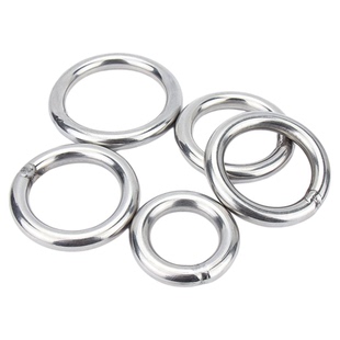 304不锈钢实心焊接O型圆环吊环实心钢环吊床瑜伽连接环钢圈铁环