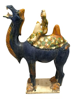 丝绸之路陶瓷骆驼摆件酒店装饰品