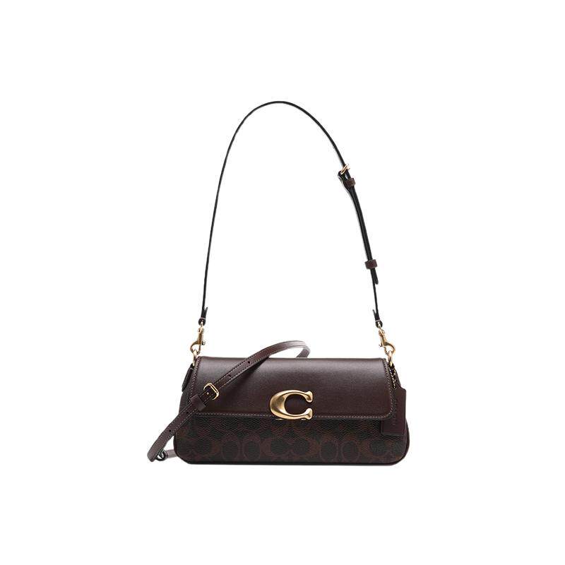 【自营】COACH/蔻驰女包JET系列C扣翻盖拼接皮革印花单肩斜挎包