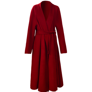 IRISY 「颂歌」红色高级感羊毛女大衣新娘结婚出门服秋冬长款外套