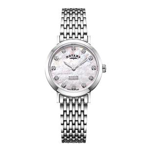 英国ROTARY劳特莱小钻表女士石英手表满天星贝母表盘女生新年礼物