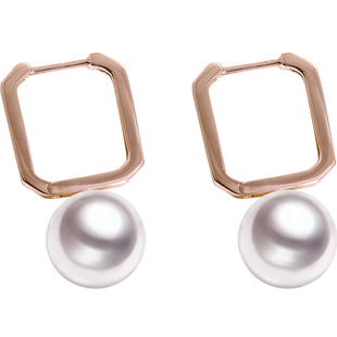 GiO珠宝 18K金海水Akoya珍珠耳钉耳环女简约高级感耳饰明星同款