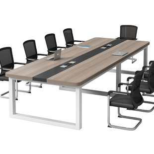 实木会议桌长桌简约现代会议室桌椅轻奢高级感长方形工作台办公桌