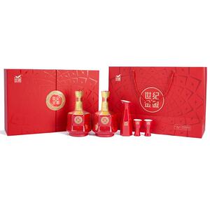 世纪金徽红五星礼盒50度500ml*2