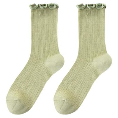 花边袜女网眼镂空堆堆袜