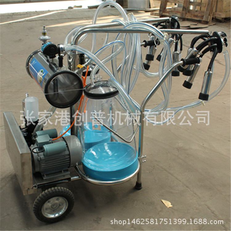 奶牛挤奶机透明桶手推车挤奶机 厂家直销